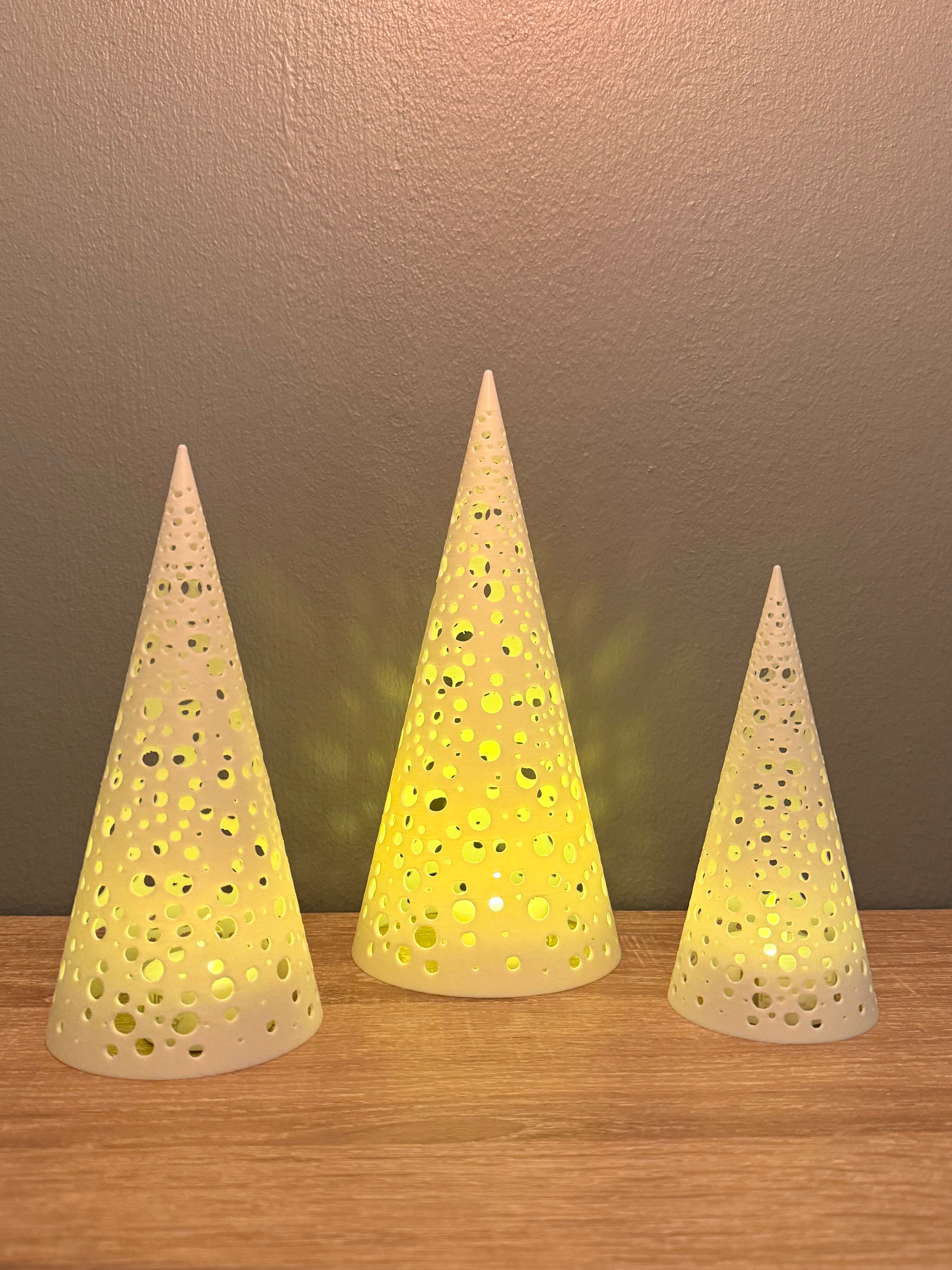 Hvít jólatrø sett