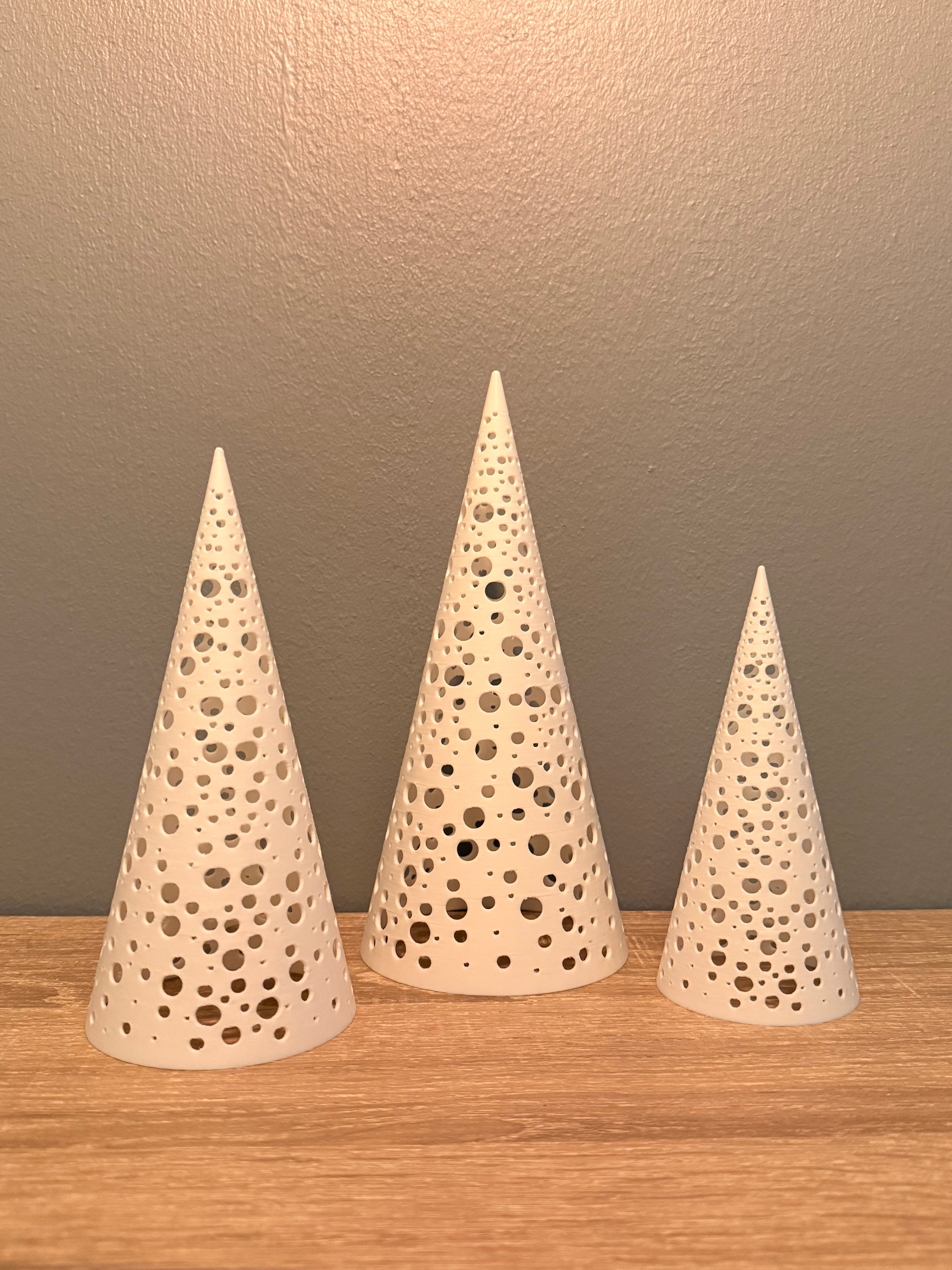 Hvít jólatrø sett